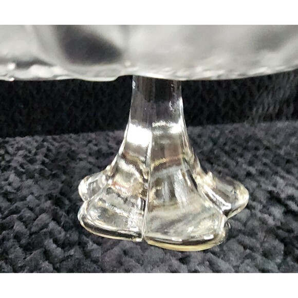 MIKASA Holiday Classic 10" Footed Bon Bon Crystal Dish Christmas Story 1990’s - Picture 4 of 8